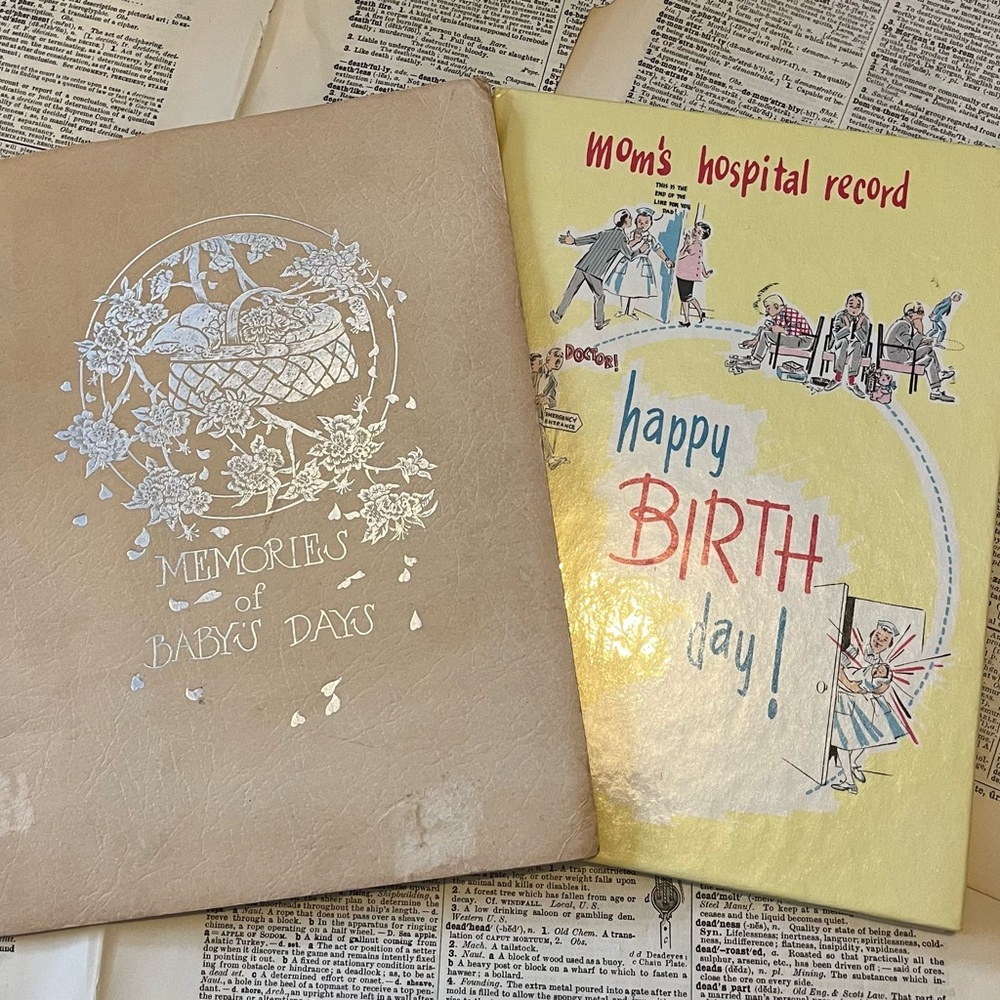 Vintage Baby Memory Books Set